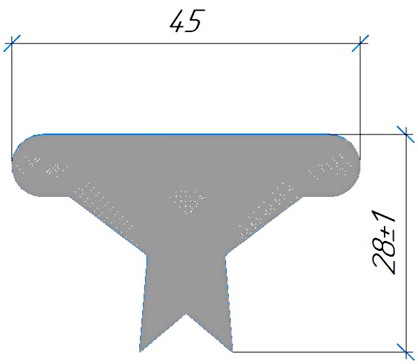 Силиконовый профиль №0345