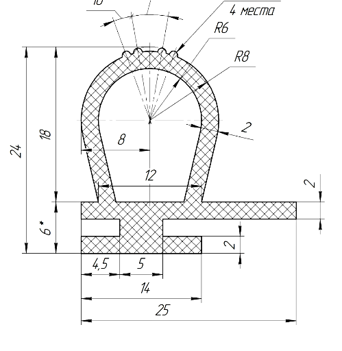 Силиконовый профиль №0482