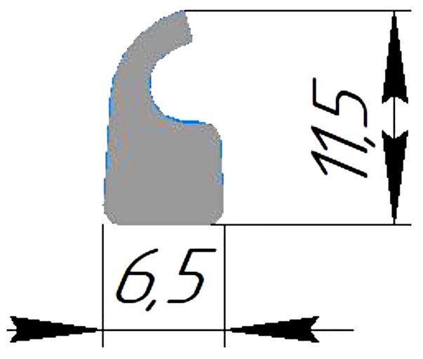 Силиконовый профиль №0444
