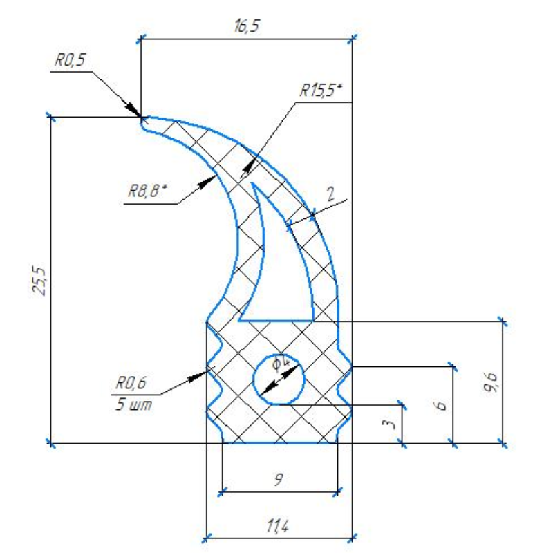 Силиконовый профиль №1003