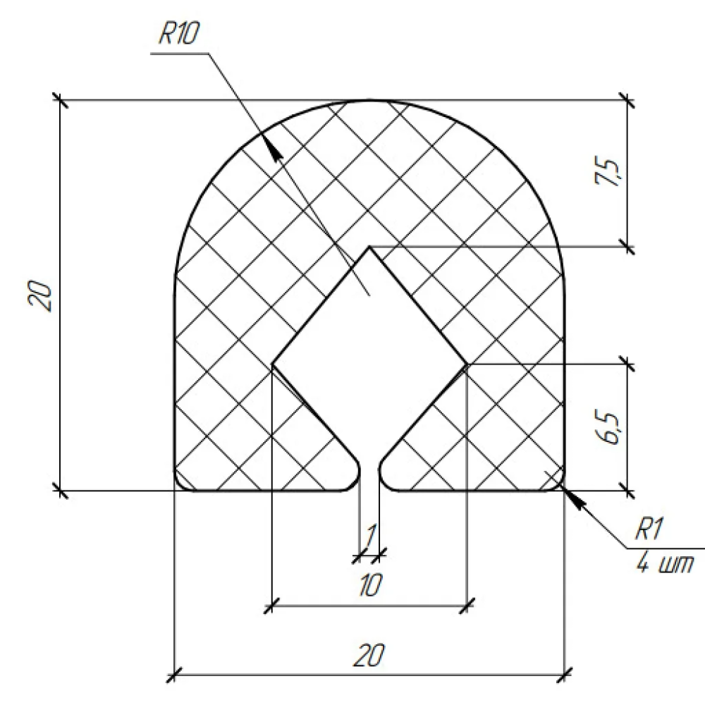 Силиконовый профиль №0857
