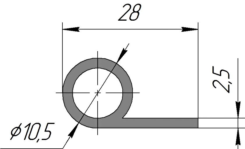 Силиконовый профиль №0250