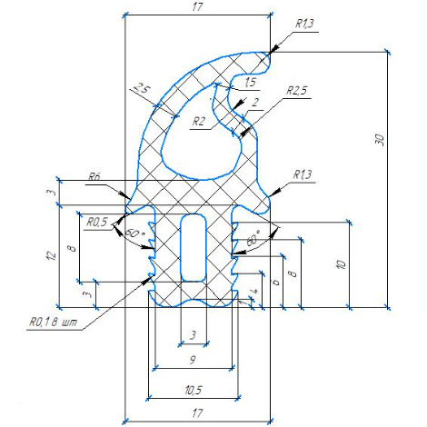 Силиконовый профиль №0801