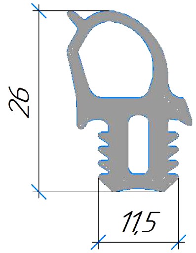 Силиконовый профиль №0377