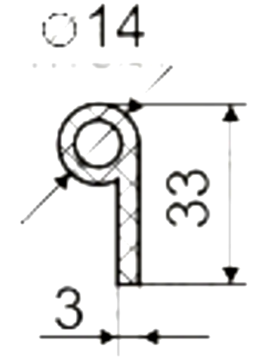 Силиконовый профиль №0104