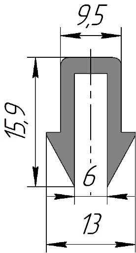 Силиконовый профиль №0215