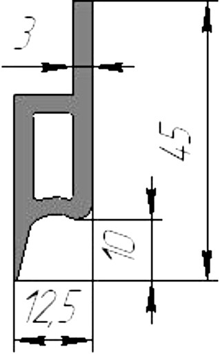 Силиконовый профиль №0018