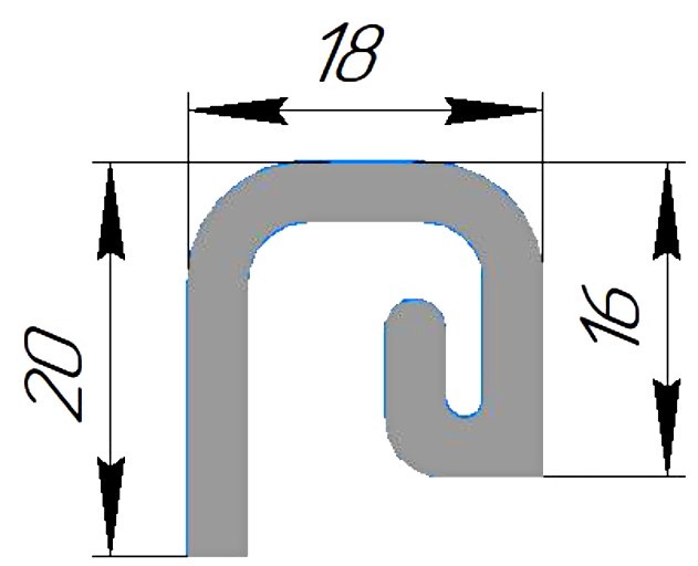 Силиконовый профиль №0450