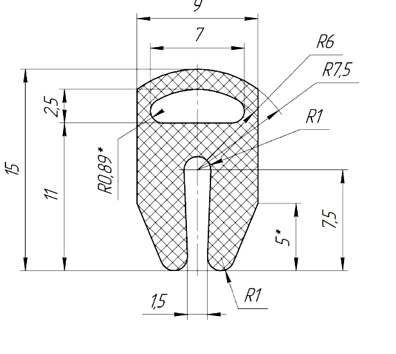 Силиконовый профиль №0176