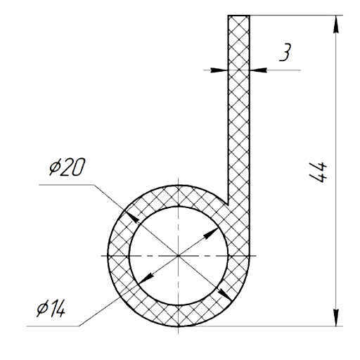 Силиконовый профиль №0057