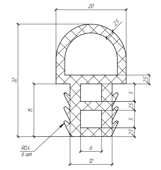 Силиконовый профиль №0948