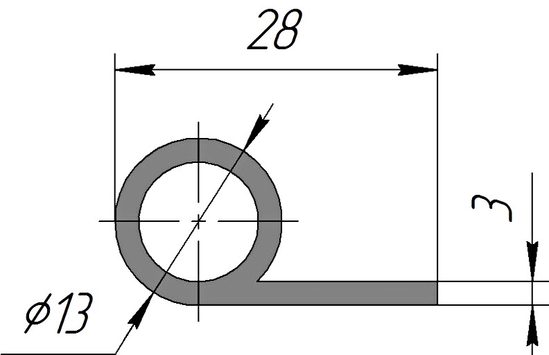 Силиконовый профиль №0226