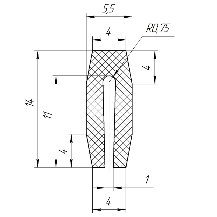 Силиконовый профиль №0124