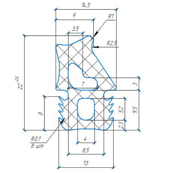 Силиконовый профиль №1001