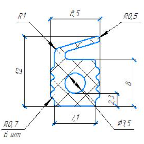 Силиконовый профиль №1002