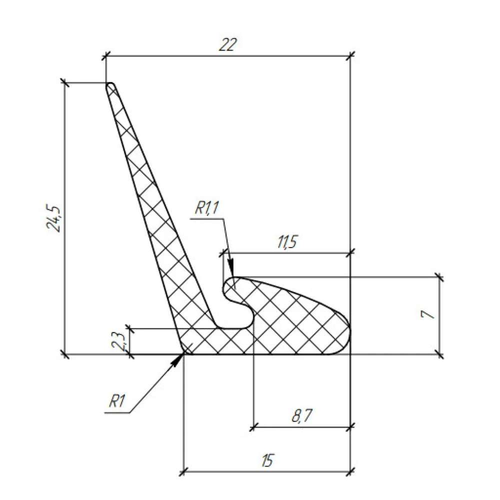 Силиконовый профиль №0809