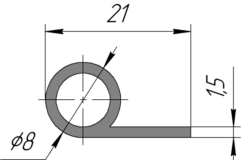 Силиконовый профиль №0227