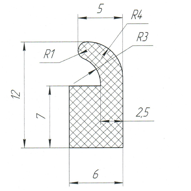 Силиконовый профиль №0480