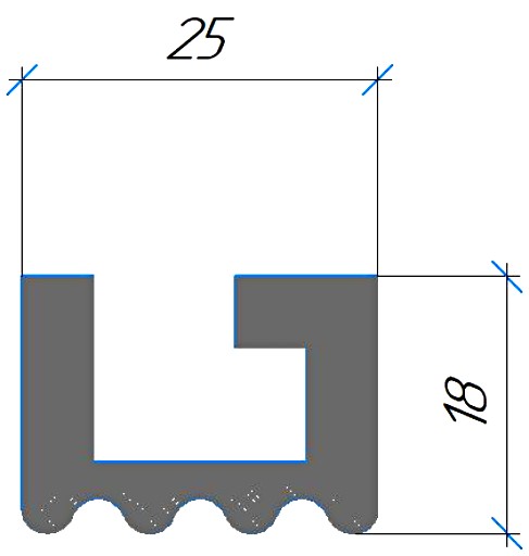 Силиконовый профиль №0523