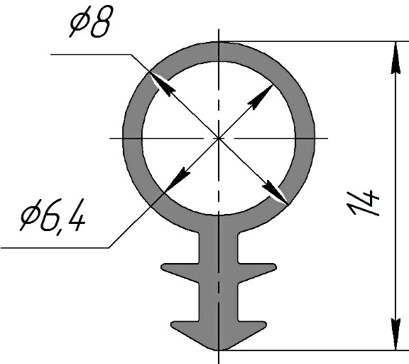 Силиконовый профиль №0210