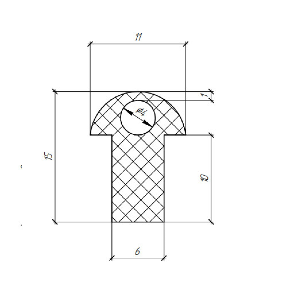 Силиконовый профиль №0800