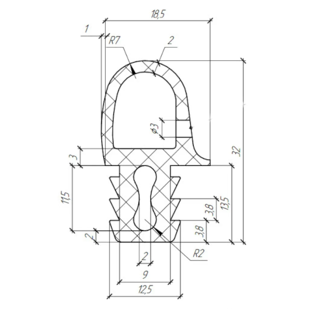 Силиконовый профиль №0835