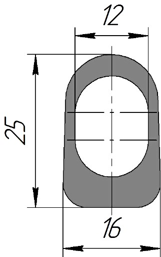 Силиконовый профиль №0187