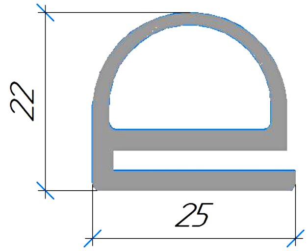 Силиконовый профиль №0346
