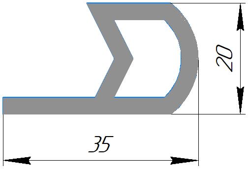 Силиконовый профиль №0420