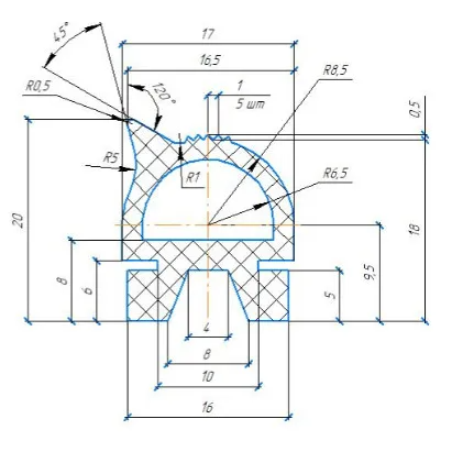 Силиконовый профиль №0484