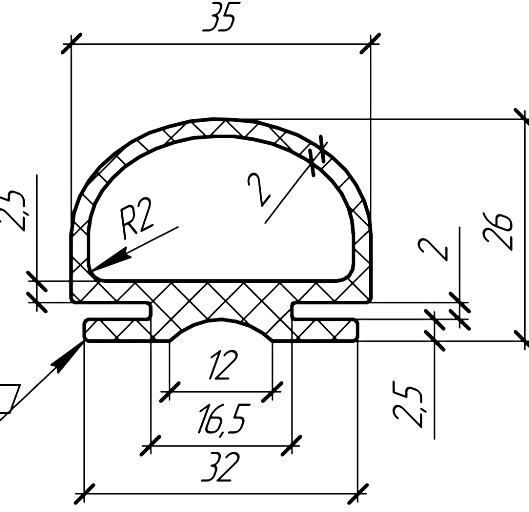 Силиконовый профиль №0295