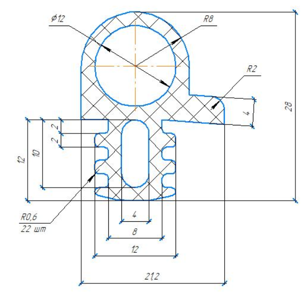 Силиконовый профиль №1004