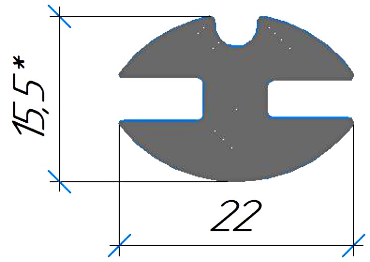 Силиконовый профиль №0550