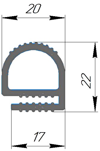 Силиконовый профиль №0334A
