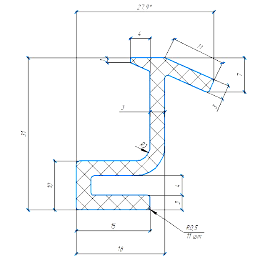 Силиконовый профиль №0909