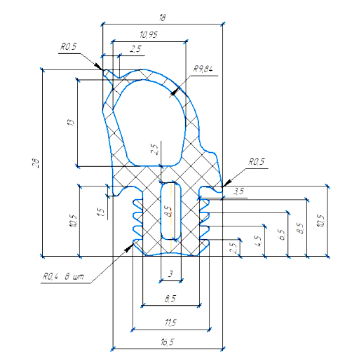 Силиконовый профиль №0893