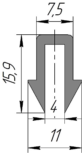Силиконовый профиль №0214