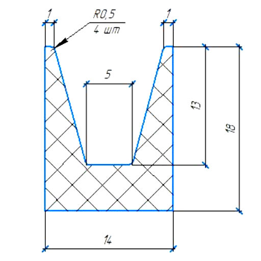 Силиконовый профиль №0998